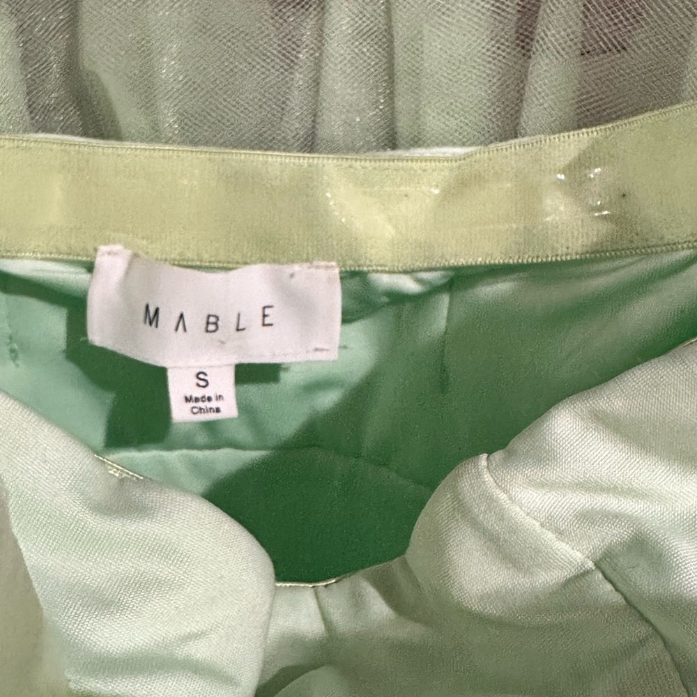 Mable. Apple Green Ruffle Strapless Dress - Picture 2 of 6